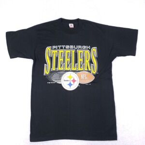 Fruit of the Loom Vintage 90s Steelers NFL Shirt Size L Black